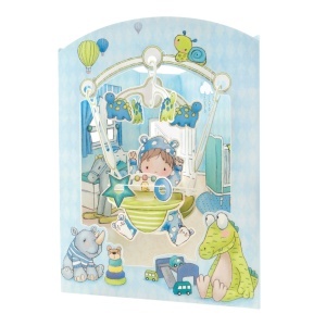 Felicitare 3D, Santoro, Design Baiat, Swing Card, Cadou Unic