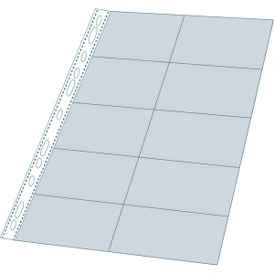 File de protectie Exacompta, pentru carti de vizita, 110 microni, 10 bucati/set - Img 5