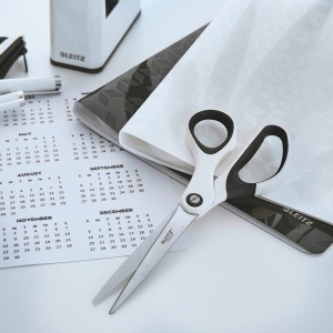 Foarfece pentru birou Leitz WOW Titanium, 205 mm, alb - Img 2