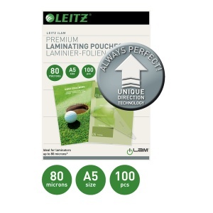 Folie Leitz UDT pentru laminare la cald, A5, 80 microni - Img 2