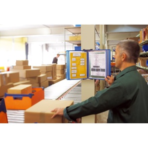 Kit complet Tarifold, din otel, pentru perete, A4, 10 display-uri, albastru - Img 2