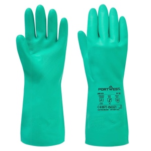 Manusa Portwest A810 Nitrosafe Chemical, nitril, verde, 320 mm, marime L