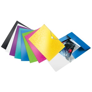 Mapa cu elastic Leitz WOW, PP, A4, 150 coli, albastru - Img 4