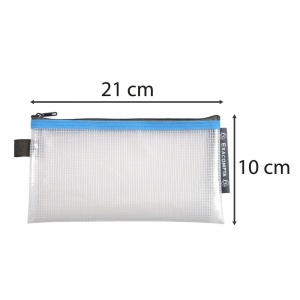 Mapa protectie, inchidere fermoar, DL, 10x31 cm, transparent - Img 3