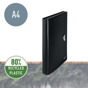 Mapa tip proiect Leitz Recycle, PP, partial reciclat, certificare Blue Angel, reciclabil, A4, 250 coli, negru