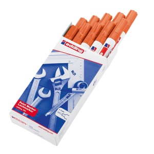 Marker cu vopsea Edding 750, corp metalic, varf 2-4 mm, portocaliu - Img 4