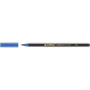 Marker Edding 1340 Glitter, varf tip pensula, 1-6 mm, albastru