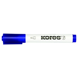 Marker pentru tabla Kores, varf rotund 3mm, albastru