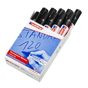 Marker permanent Edding 550, varf 3-4 mm, negru - Img 4
