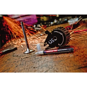 Marker permanent Edding 791, cu vopsea, corp plastic, varf rotund , 1-2 mm, albastru - Img 3