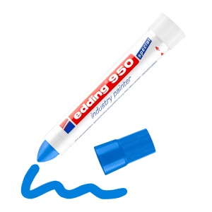 Marker permanent Edding 950, varf tip ceara, 10 mm, albastru - Img 3
