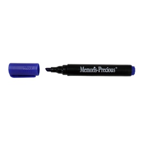 Marker permanent Memoris-Precious, varf tesit, 2-7 mm, albastru - Img 2