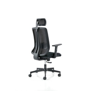 Scaun Vertigo, cu tetiera, stofa, negru - Img 2