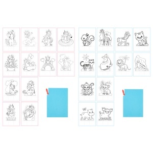 Set coloriaj cu perforator Creative Craft, 12 fise pentru colorat - Img 3