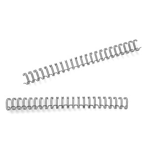 Spire metalice pentru indosariere, 15.9 mm, pas 2:1, negre, 50 buc/cutie
