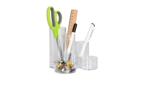 Suport instrumente de scris Maul, 6 compartimente, transparent - Img 5