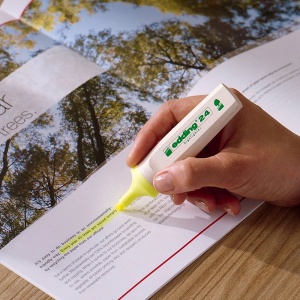 Textmarker Edding Ecoline, varf retezat, 2-5 mm, galben - Img 3