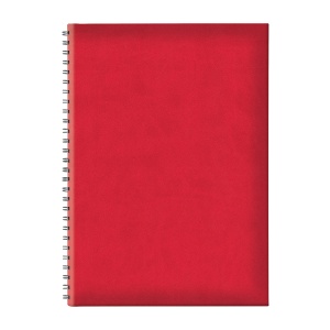 Agenda nedatata B5 TUCSON, hartie offset alb, spira ascunsa, coperta rosu
