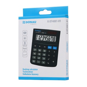 Calculator de birou Donau Tech, 130 x 104 x 19 mm, 8 digiti, negru - Img 3