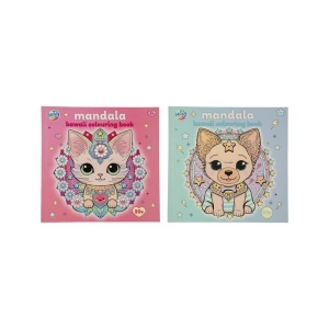 Carte de colorat Mandala Kawaii Creative Craft, 20 file, 21 x 21 cm, 3+ ani, modele animale
