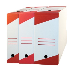 Cutie de arhivare, 330x255x100 mm, alb, 10 bucati/set - Img 2