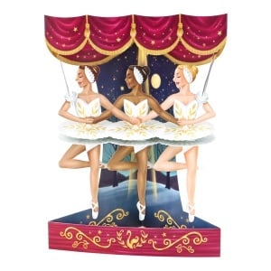 Felicitare, Santoro, Design Balet, 3D Pop-up, Sculptura Hartie