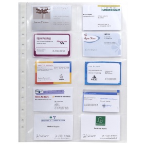 File de protectie Exacompta, pentru carti de vizita, 110 microni, 10 bucati/set - Img 2
