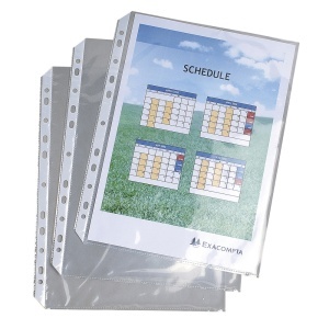 File protectie Exacompta Exactive, PP, cristal, portrait, A4, 20 bucati/set - Img 2