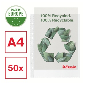 Folie de protectie Esselte Recycled, PP? reciclat, A4 MAXI, 70 mic, 50 bucati/cutie, standard - Img 4