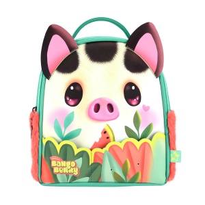 Ghiozdan Gorjuss 21x23x9 cm, cu set pinuri Piggy Porcusorul - Img 2