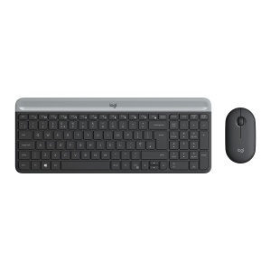 Kit mouse si tastatura wireless, Logitech, MK470, graphite