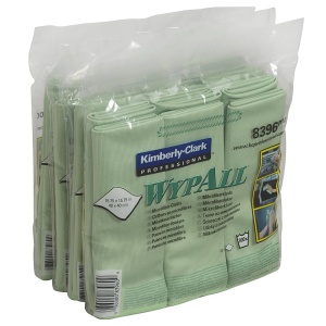 Lavete microfibra Kimberly-Clark Wypall, verzi, 6 bucati/pachet - Img 2