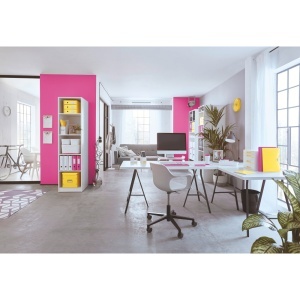Mapa Leitz WOW cu elastic, PP, roz metalizat - Img 5
