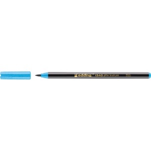 Marker Edding 1340 Glitter, varf tip pensula, 1-6 mm, albastru azur