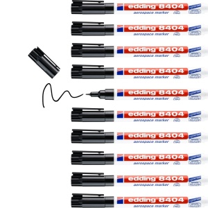 Marker Edding 8404 Aersopace, permanent, corp plastic, varf rotund, 0.75 mm, negru - Img 4