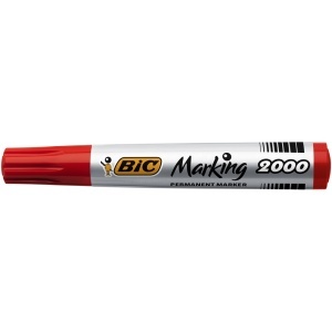 Marker permanent BIC 2000, varf rotund 1.7 mm, rosu - Img 3