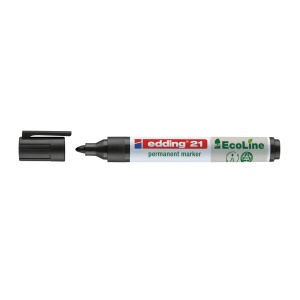 Marker permanent Edding Ecoline, varf rotund, 1.5-3 mm, negru