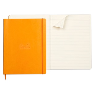 Notebook A4+ Rhodiarama, 80 file, ivory dictando, portocaliu - Img 2