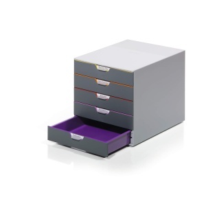 Organizator cu sertare Durable Varicolor, 5 sertare - Img 4