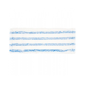 Rezerva mop plat din microfibra, alb/albastru, 40 cm