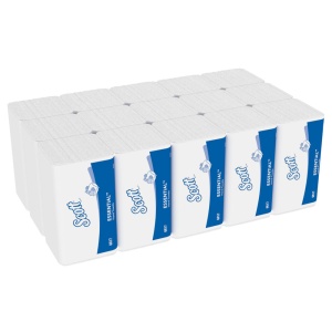 Servetele Z Kimberly-Clark Scott Essential albe, 1 strat, 21 x 20cm, 340 portii, 15 pachete/bax - Img 2