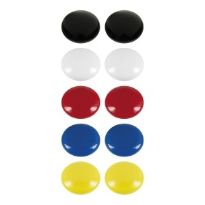 Set 10 magneti Westcott, d25 mm, diverse culori, sustin 4/6 coli, 80g