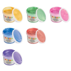 Tempera perlata Morocolor Primo, pentru pictat cu degetele, 6 culori, 100 ml/culoare - Img 3