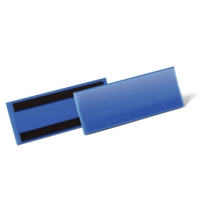 Buzunar magnetic Durable 175707, 1/2 A5, albastru inchis, 50 bucati/pachet