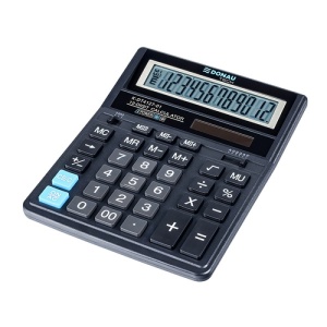 Calculator de birou Donau Tech, 203 x 158 x 31 mm, 12 digiti, negru - Img 2