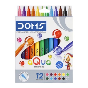 Carioci acuarela DOMS Aquamarkers, 12 culori