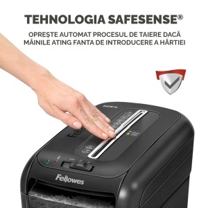 Distrugator de documente Fellowes 60CS, cross-cut, negru - Img 4