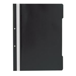 Dosar plastic cu doua gauri, A4, 25 bucati/set, negru