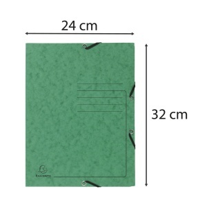 Dosar plic cu elastic Exacompta, carton, verde - Img 4