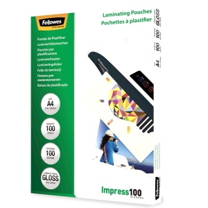 Folie pentru laminare Fellowes, 100 microni, A4, 100 coli/top - Img 2